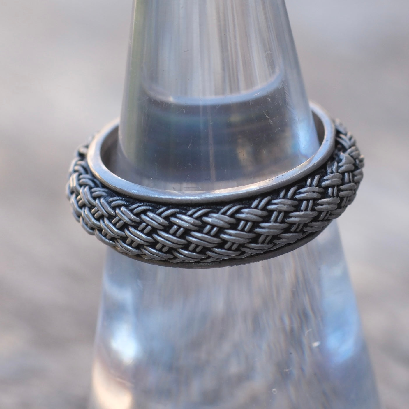 Vintage Sterling Silver Braided Band Ring 6.5