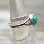 Vintage Sterling Green Stone Ring 6