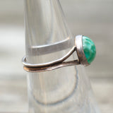 Vintage Sterling Green Stone Ring 6
