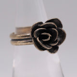 Vintage Sterling Silver Rose Ring 6