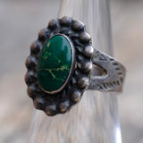 Vintage Sterling Fred Harvey Era Turquoise Ring 5