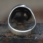 Vintage Sterling Silver Skull Ring 11.5