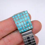 Vintage Sterling Multistone Turquoise Ladies Watch Band