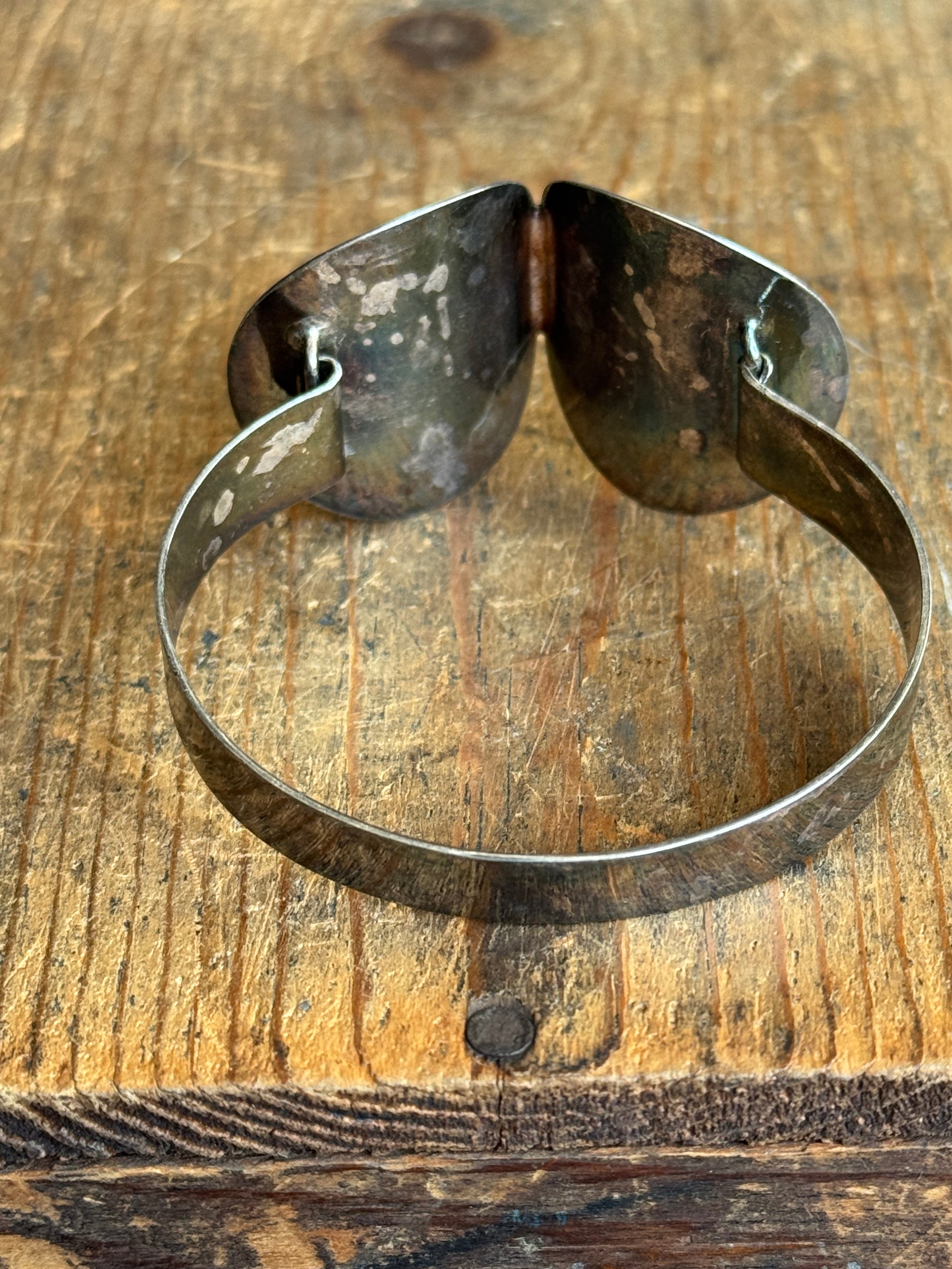 Vintage Sterling Silver Modernist Circle Bracelet E. GRANIT &CO.
