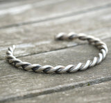 Vintage Sterling Silver Twisted Cuff