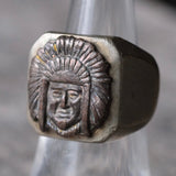 Vintage Big Chief Mexican Biker Souvenir Ring 7