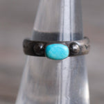 Vintage Sterling Turquoise Band 5.5