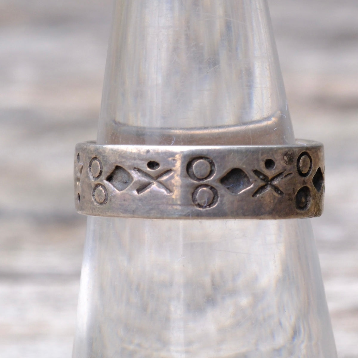 Vintage Sterling Stamped Band Ring 6
