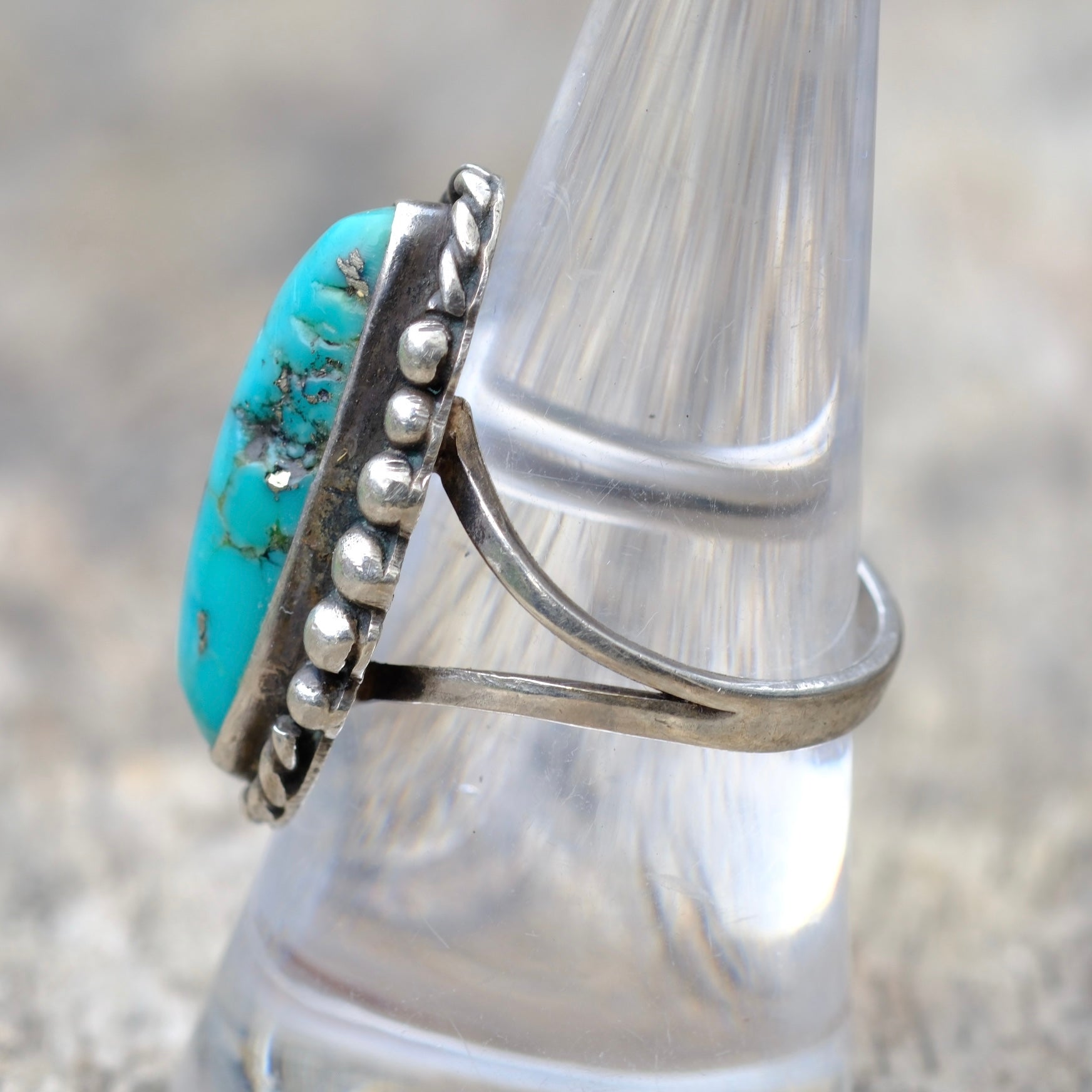 Vintage Sterling Turquoise Ring 8