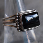 Vintage Sterling Onyx Roper RIng 8.5