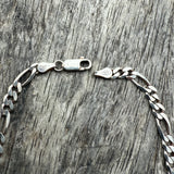 Vintage Sterling Figaro Chain Bracelet