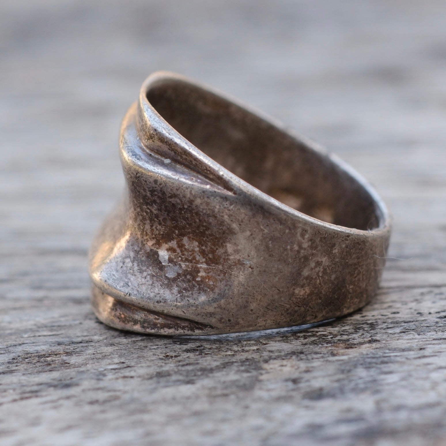 Vintage Sterling Silver Modernist Ring 7