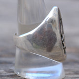 Vintage Sterling Hopi Bear Paw Ring 10.75