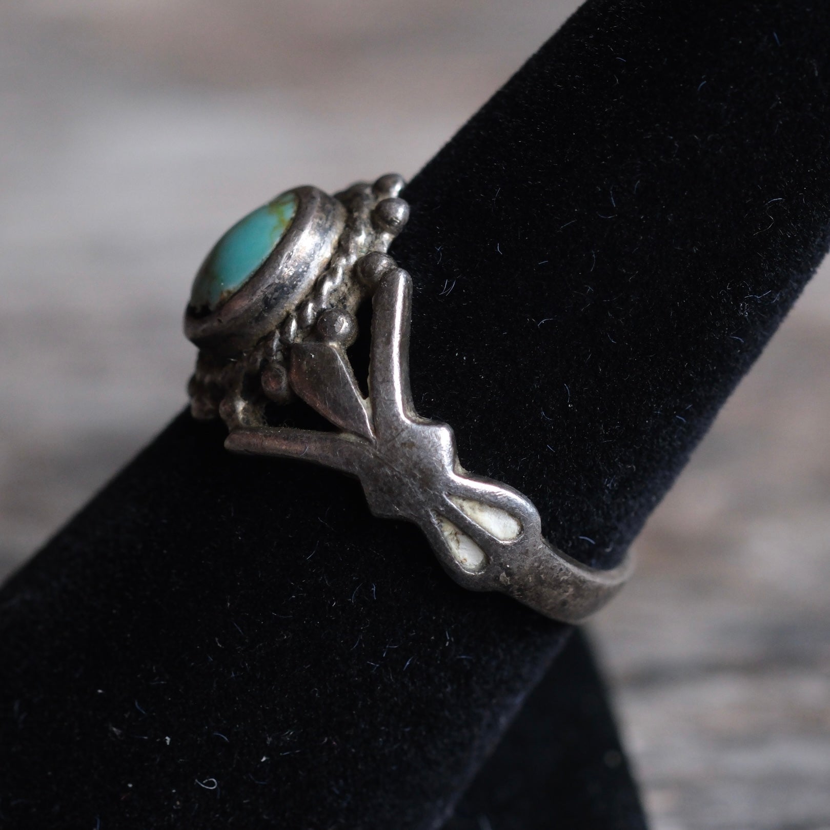 Vintage Sterling Turquoise Ring 7.25