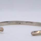 Vintage Sterling Stamped Triangle Cuff Bracelet 6.25"