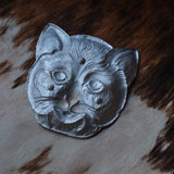 Vintage Casted Metal Cat Ashtray