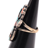 Vintage Sterling Multistone Kachina Ring 6
