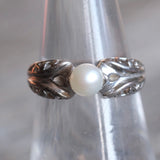 Vintage Sterling Pearl Ring 7.25