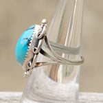 Vintage Sterling Turquoise Ring 7.5