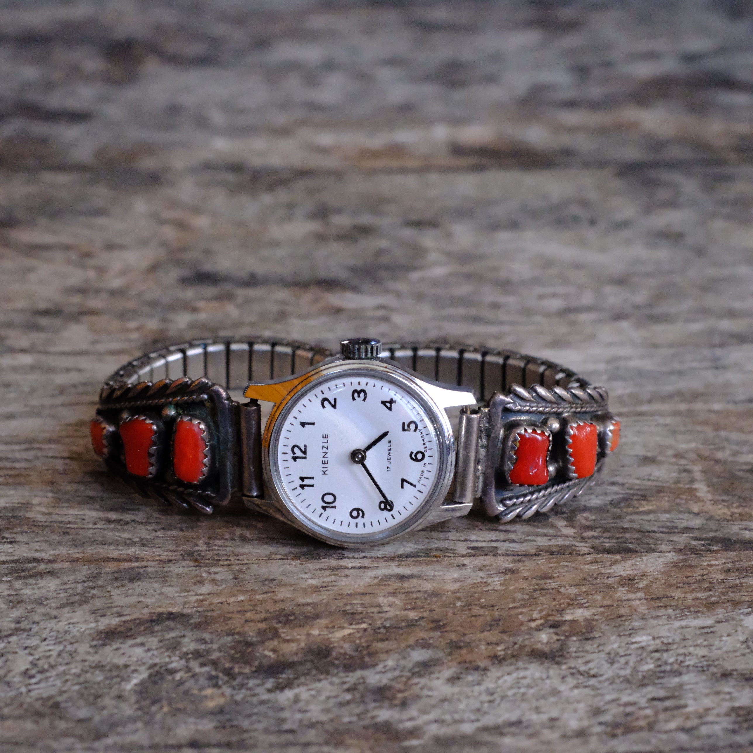 Vintage Sterling Coral Ladies Watch