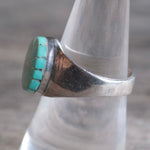 Vintage Sterling Turquoise Inlay Ring 8