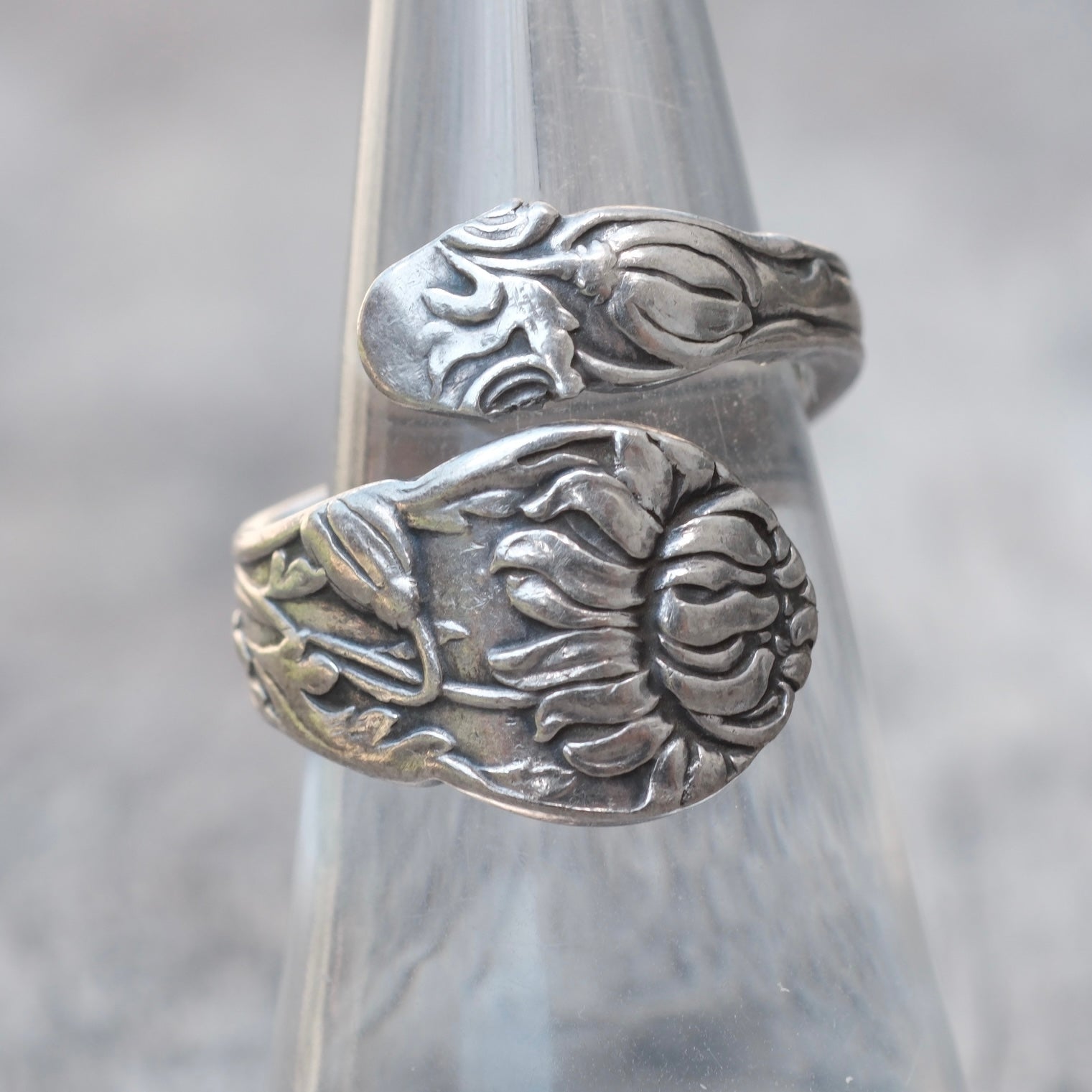 Vintage Plated Spoon Ring 7.25