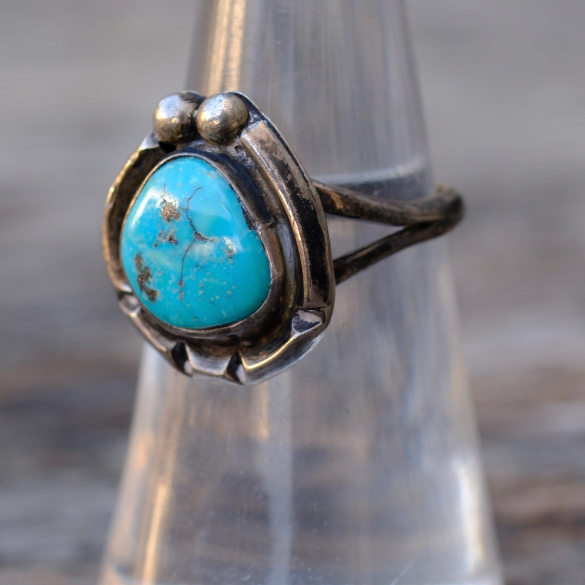 Vintage Sterling Turquoise Ring 6