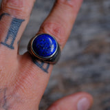 Vintage Sterling Lapis Ring 9.25