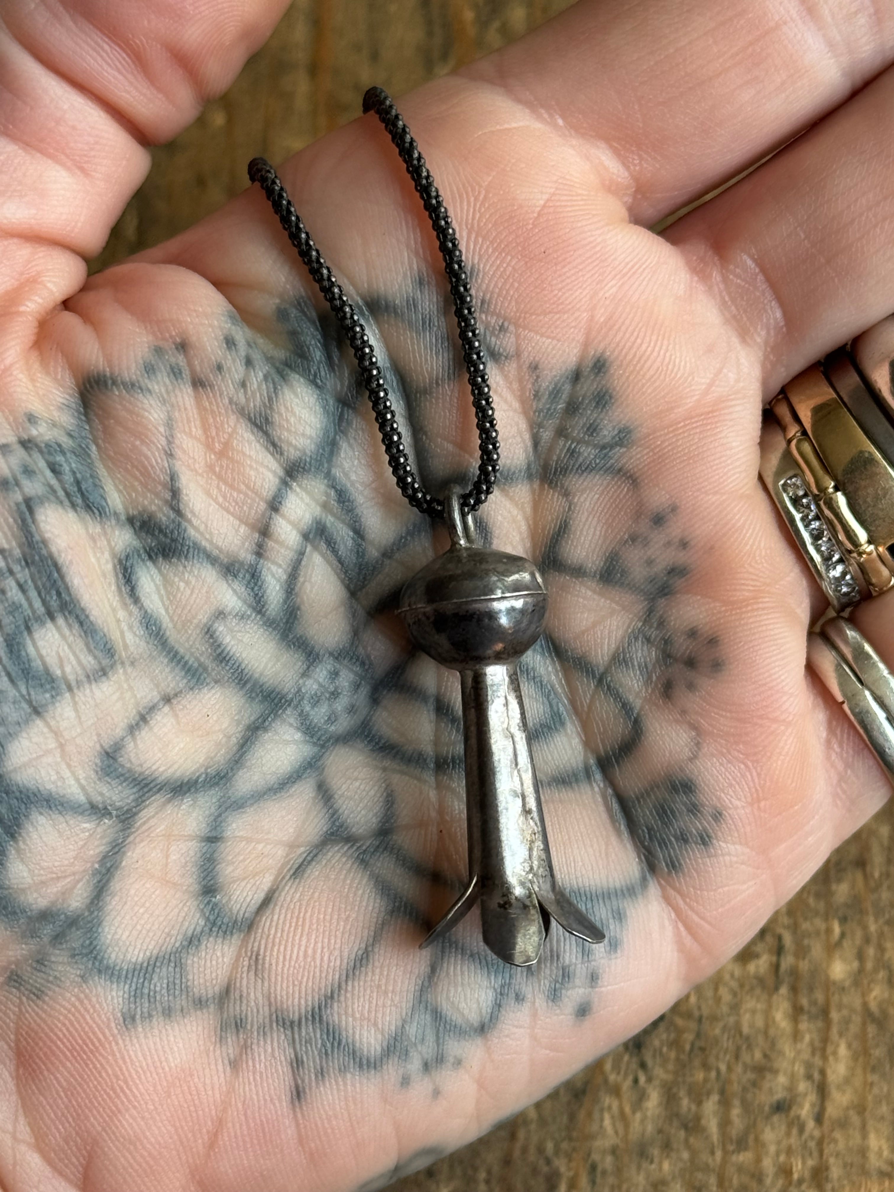 Vintage Sterling Silver Squash Petal Necklace