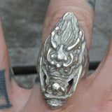 Vintage Sterling Silver Dragon Ring 8