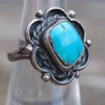 Vintage Sterling Turquoise Ring 5.75