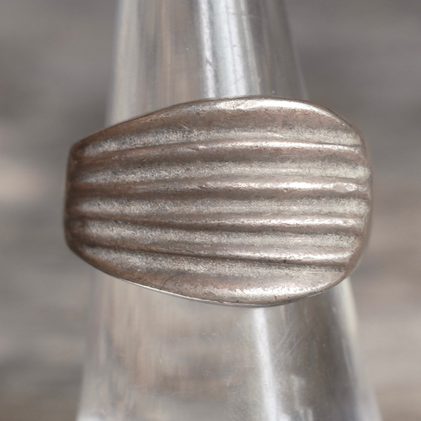 Vintage Sterling Silver Modernist Ring 7