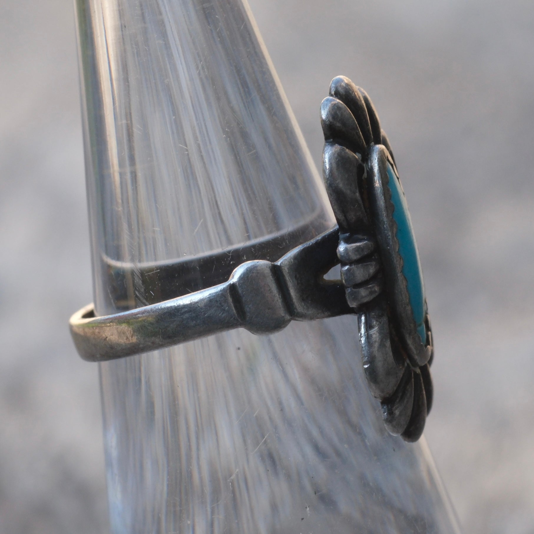 Vintage Sterling Turquoise Ring 4