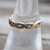 Vintage Sterling Silver Braided Ring 7