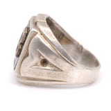 Vintage Sterling C Initial Signet Ring 6.5