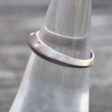Vintage Sterling CZ Inlay Band 5.75