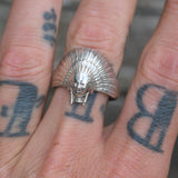 Vintage Sterling Silver Big Chief Ring 11.25