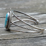 Vintage Sterling Turquoise Cuff