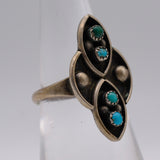 Vintage Sterling Turquoise Ring 6.5