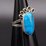 Vintage Sterling Turquoise Ring 5.25