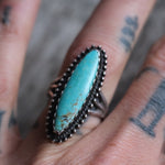 Vintage Sterling Turquoise Ring 8.5