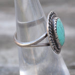Vintage Sterling Turquoise Ring 5.25