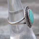 Vintage Sterling Turquoise Ring 5.25