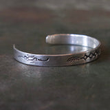 Vintage Sterling Silver Stamped Cuff