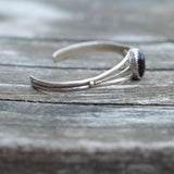 Vintage Sterling Onyx Roper Cuff