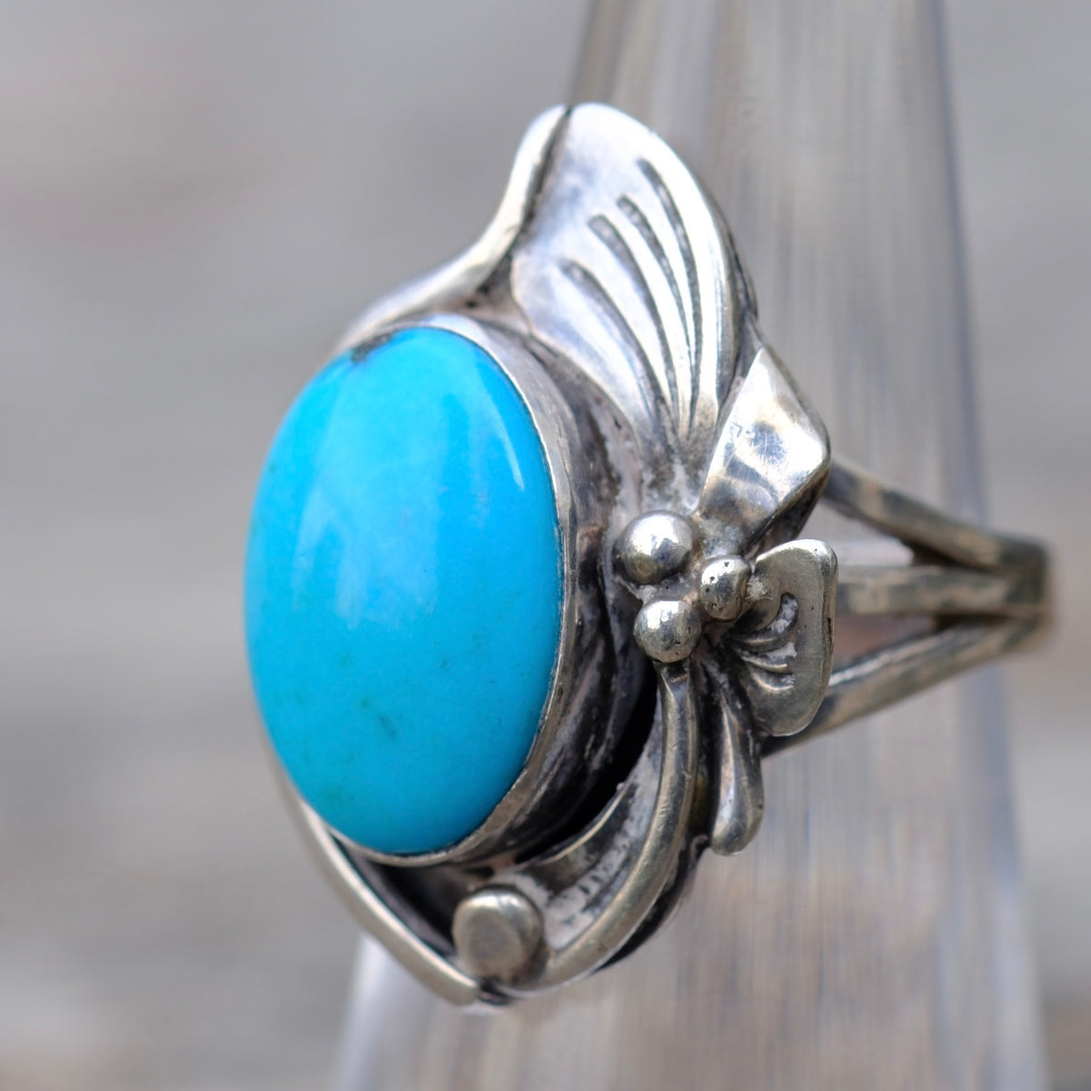 Vintage Sterling Turquoise Ring 6
