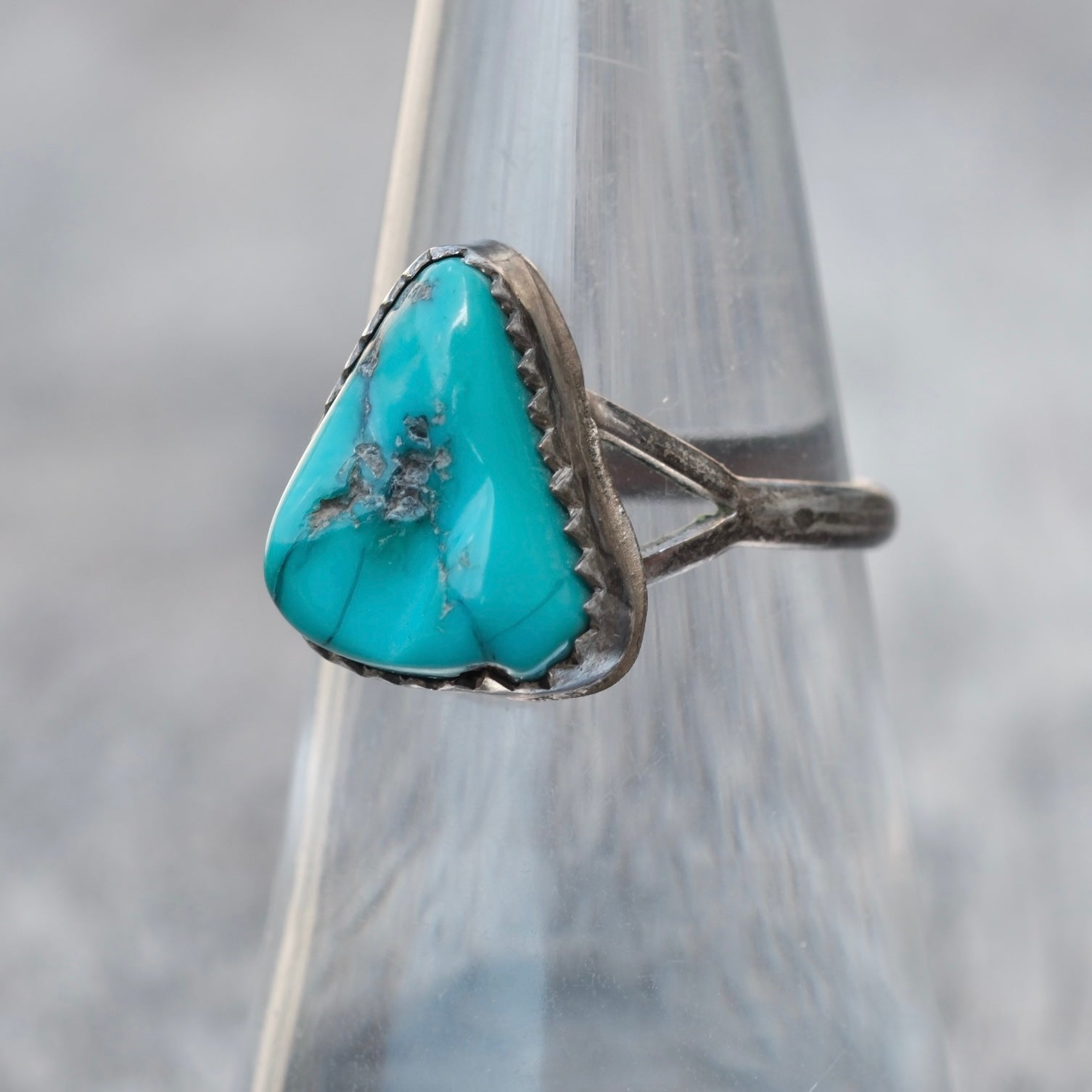 Vintage Sterling Turquoise Ring 6.25