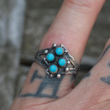 Vintage Sterling Turquoise Ring 5.75
