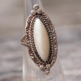 Vintage Sterling Mother Of Pearl Ring 4