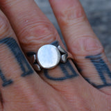 Vintage Sterling Silver Signet Ring 9.5